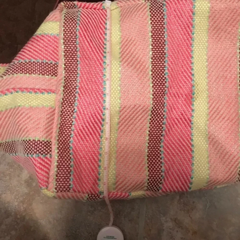 New Anthropologie cotton blend woven tote bag